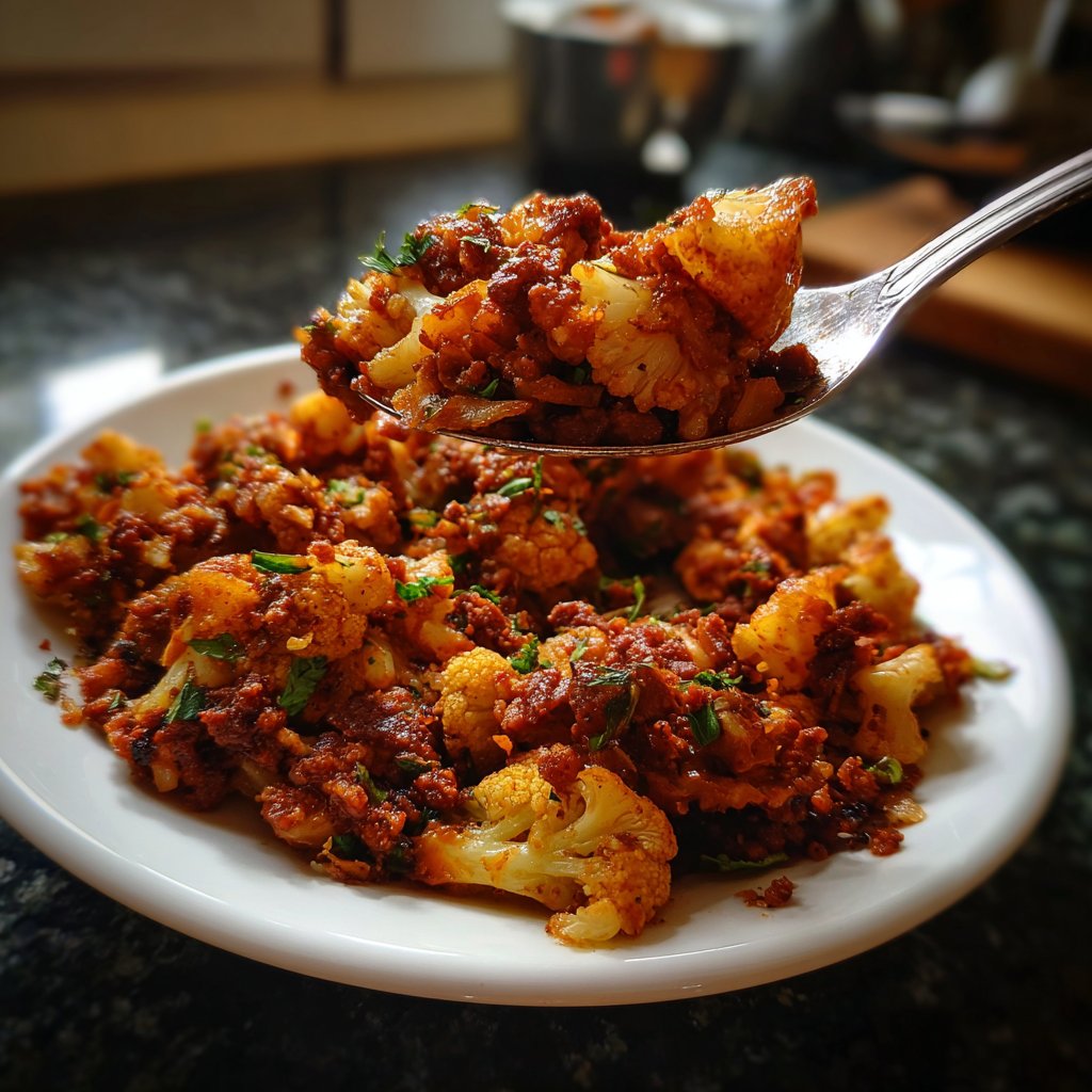 Hackfleisch Blumenkohl Pfanne