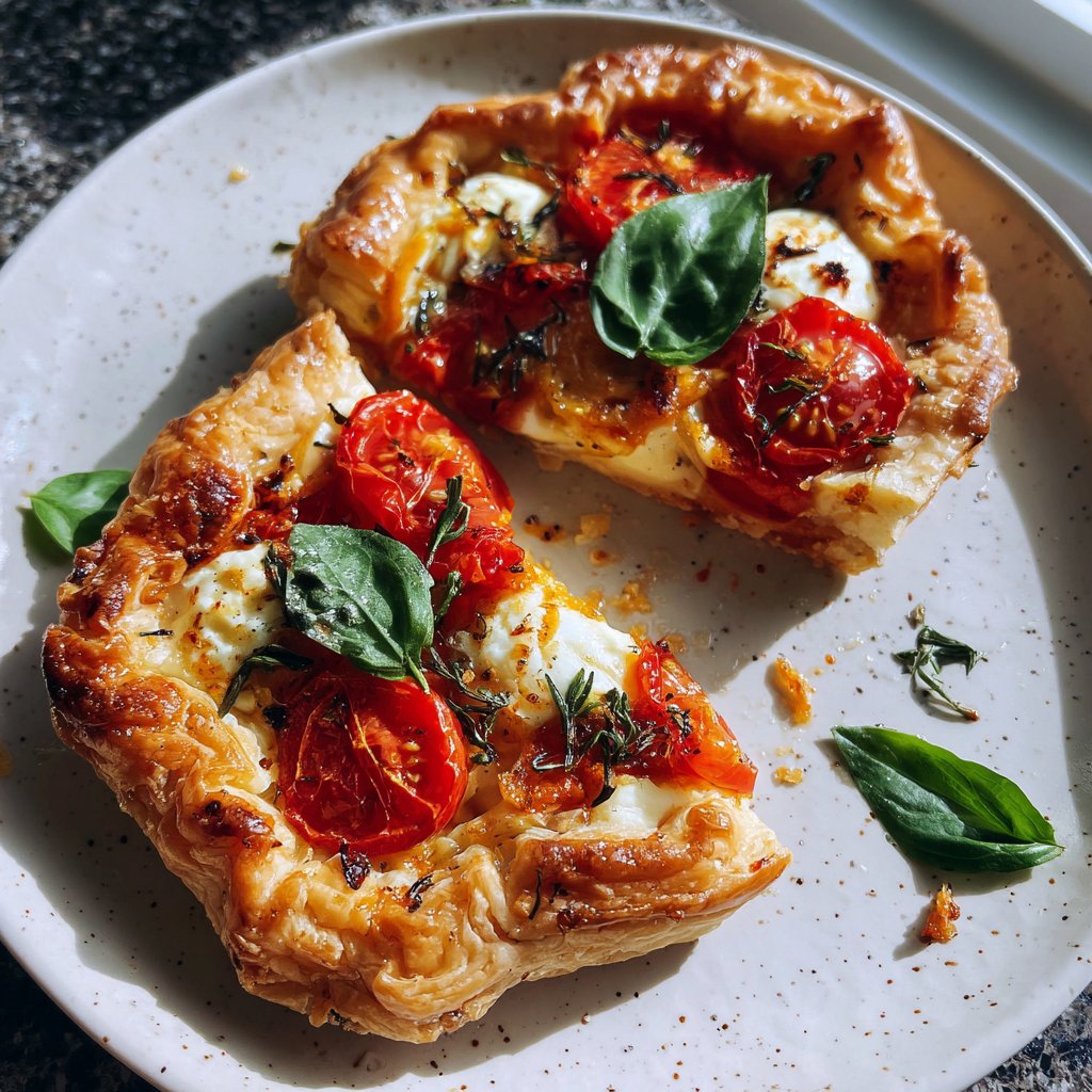 Tartelettes mit Tomaten und Mozzarella