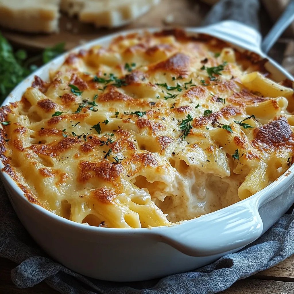 Nudel-Schinken-Gratin