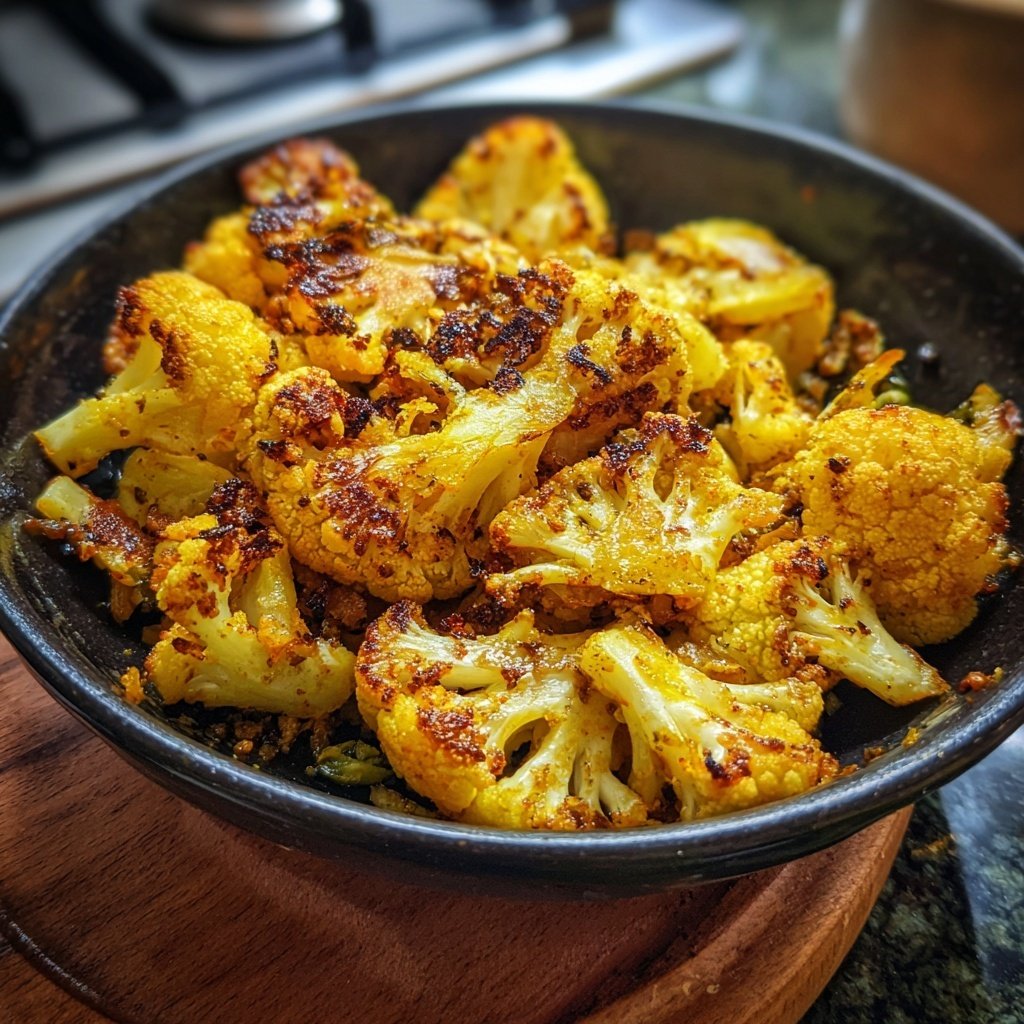 Blumenkohl Pfanne Mit Curry Gewürz