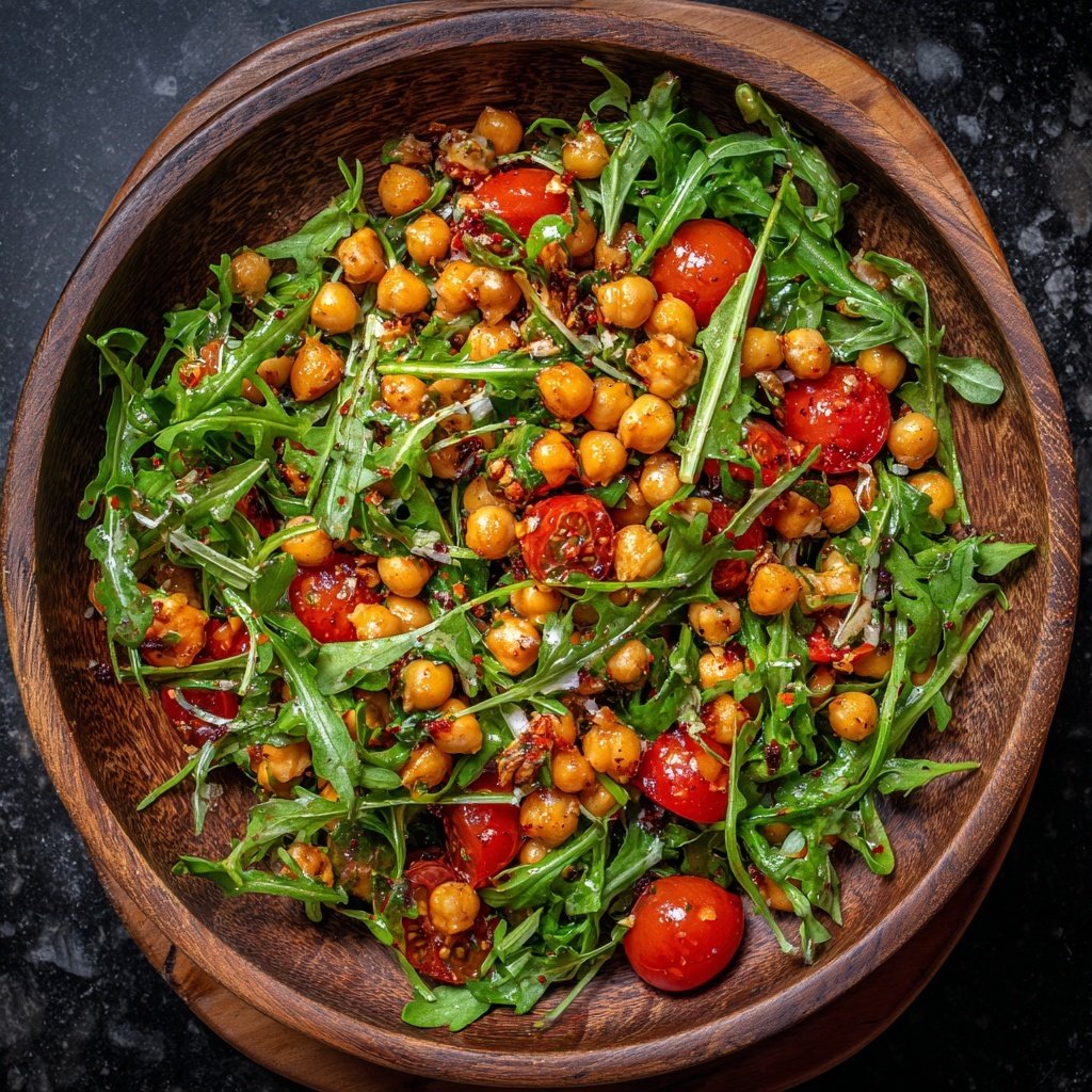 Kichererbsen Salat Mit Rucola Zum Grillen
