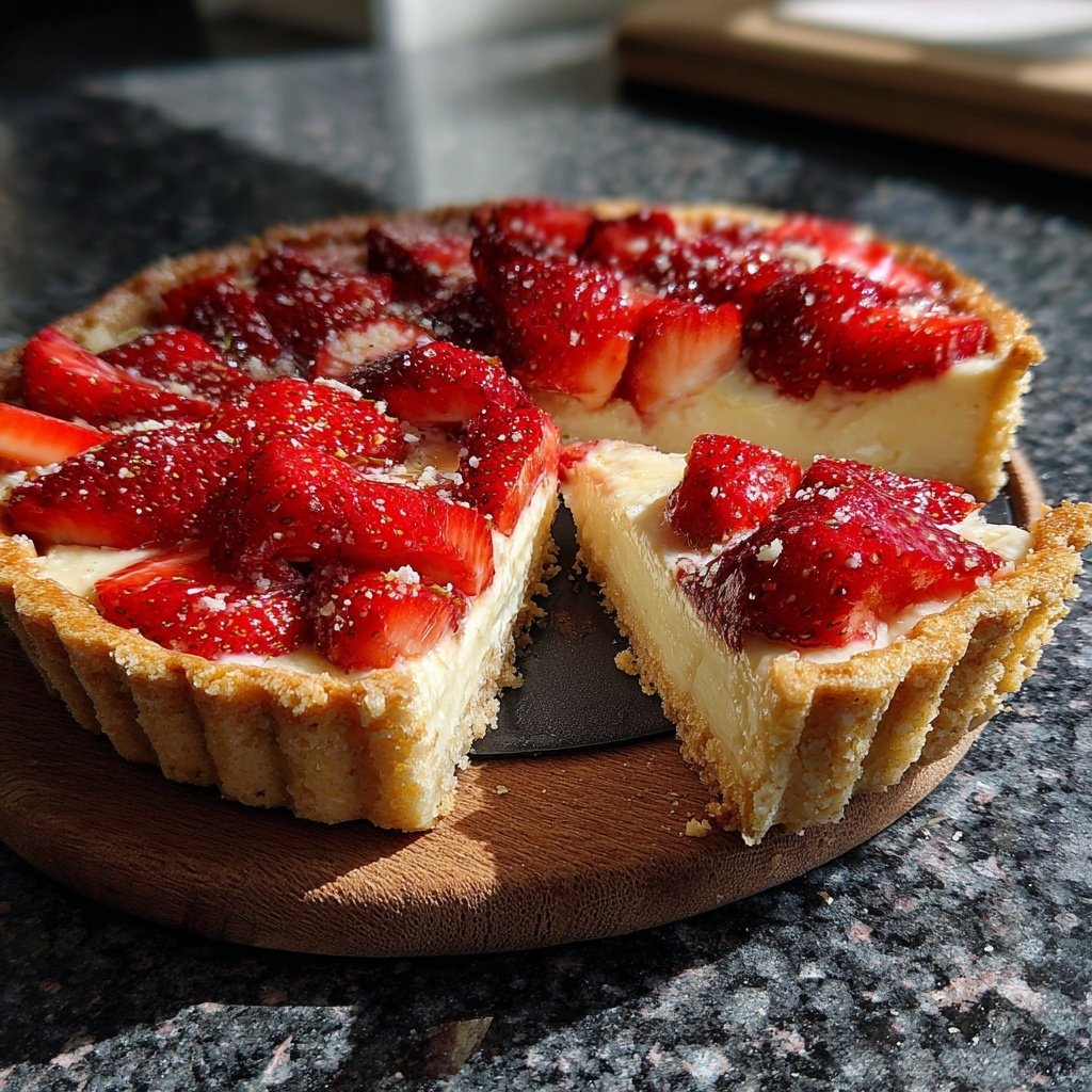 Erdbeer Vanille Tarte Mit Mürbeteigboden