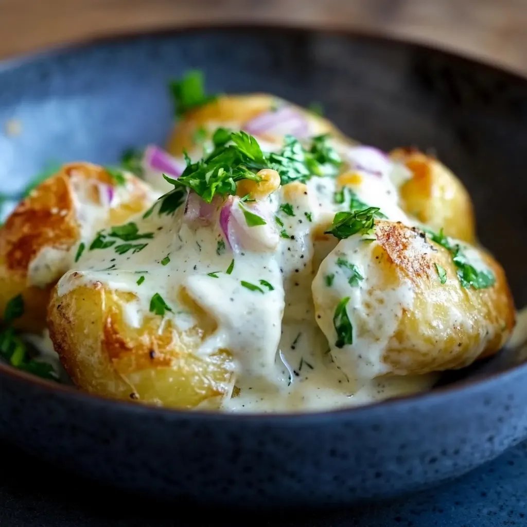 Ofenkartoffel mit cremigem Gemüse-Kräuter-Quark