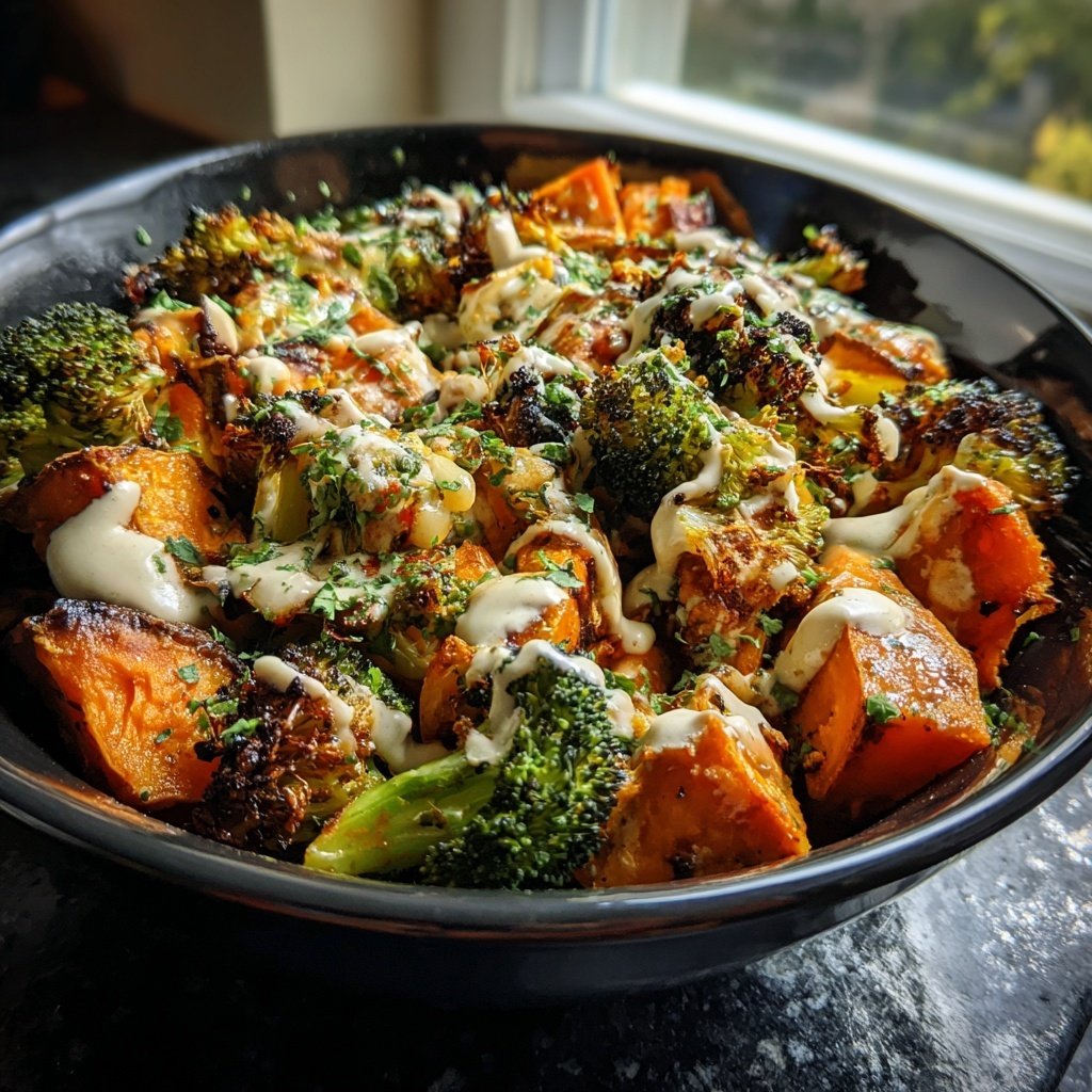 Brokkoli Süßkartoffel Bowl Leicht