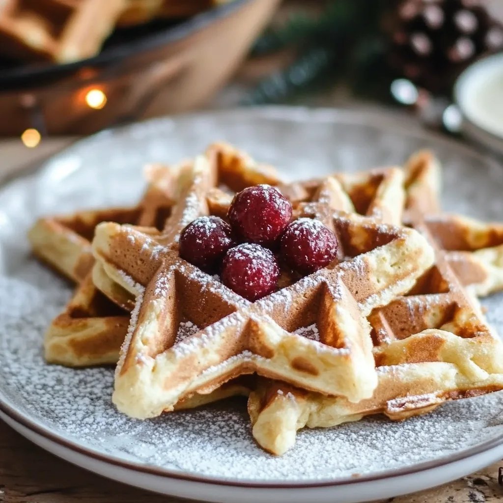 Spekulatius-Waffeln zu Weihnachten