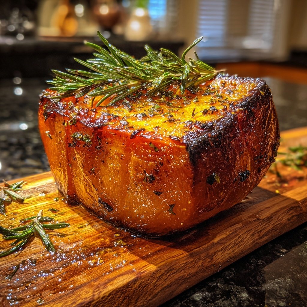 Ofen Kürbis Mit Rosmarin