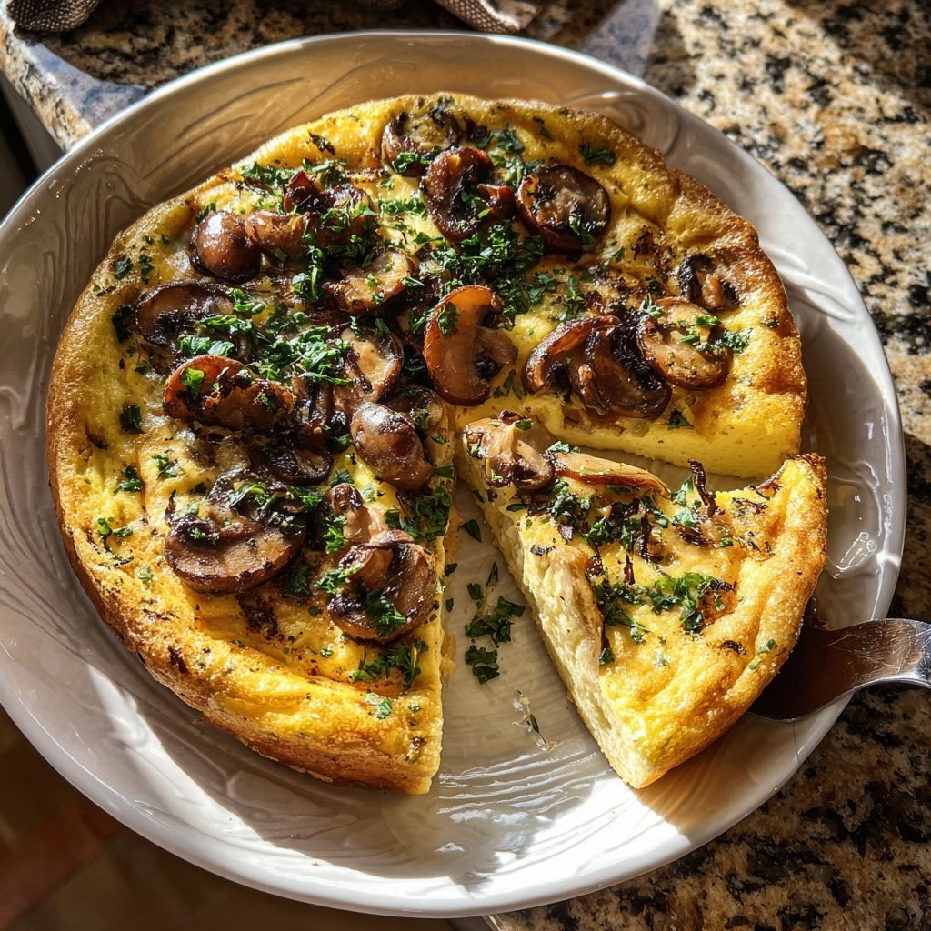 Abendessen mit cremiger Pilzpfanne