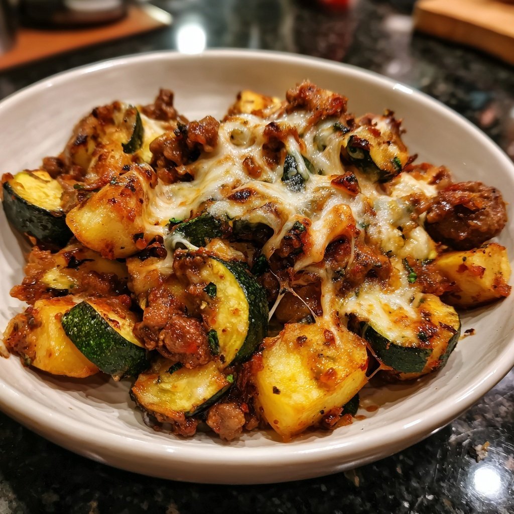 Hackfleisch Zucchini Pfanne
