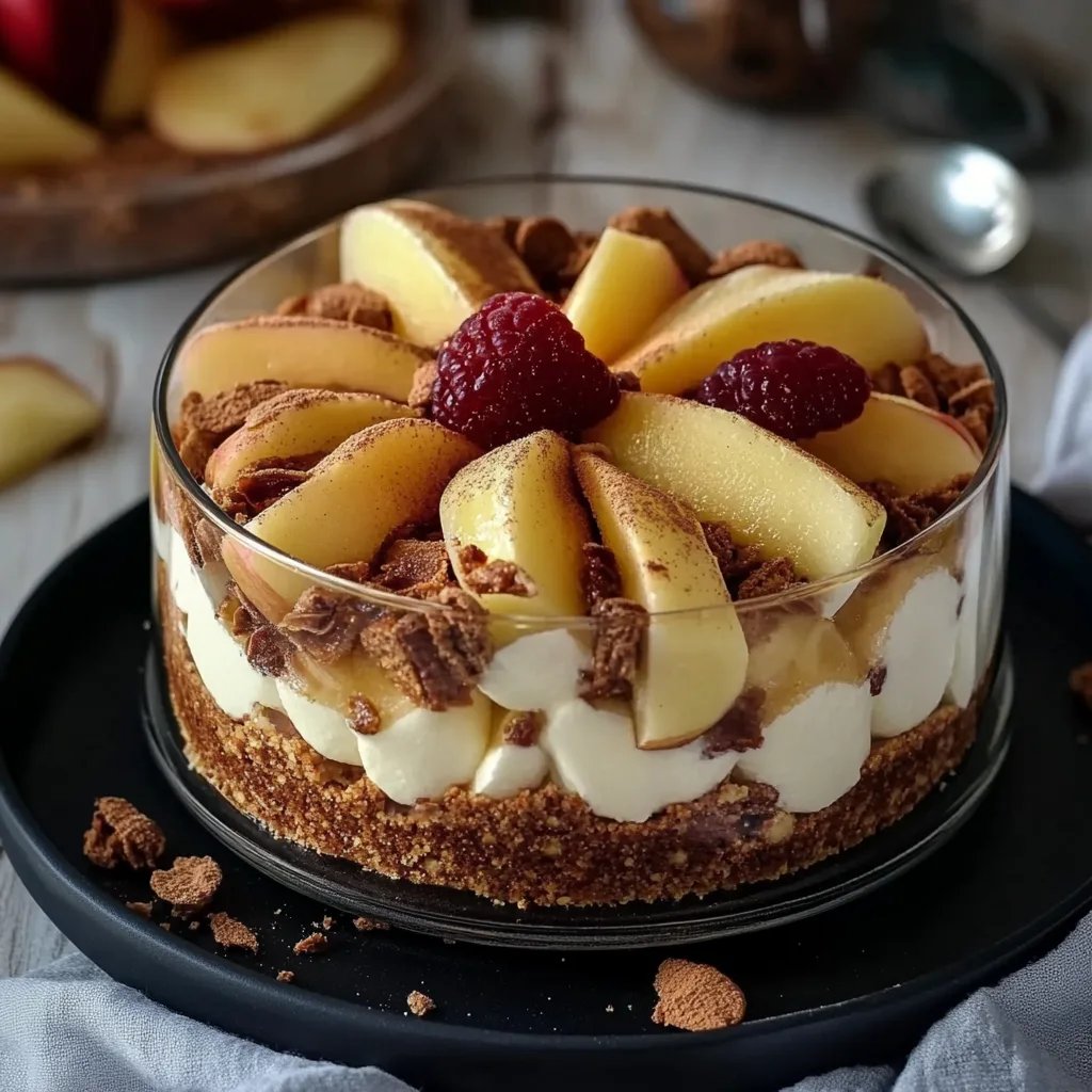 Spekulatius-Apfel-Cheesecake Dessert im Glas