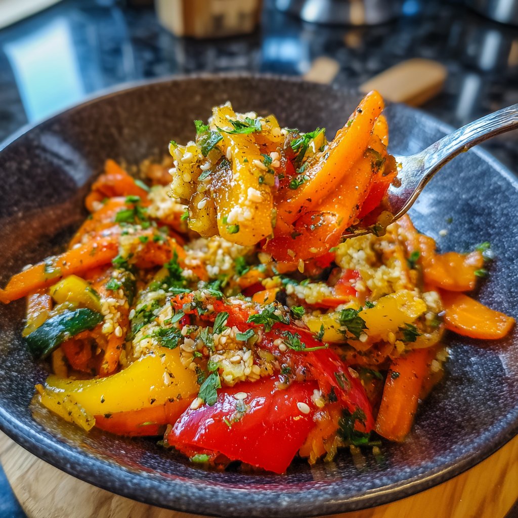 Gemüsepfanne mit Sojasauce