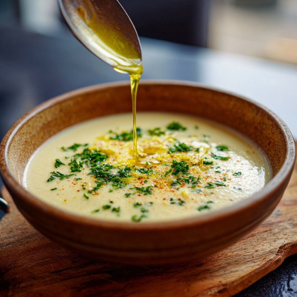 Blumenkohlsuppe mit Zitronenöl