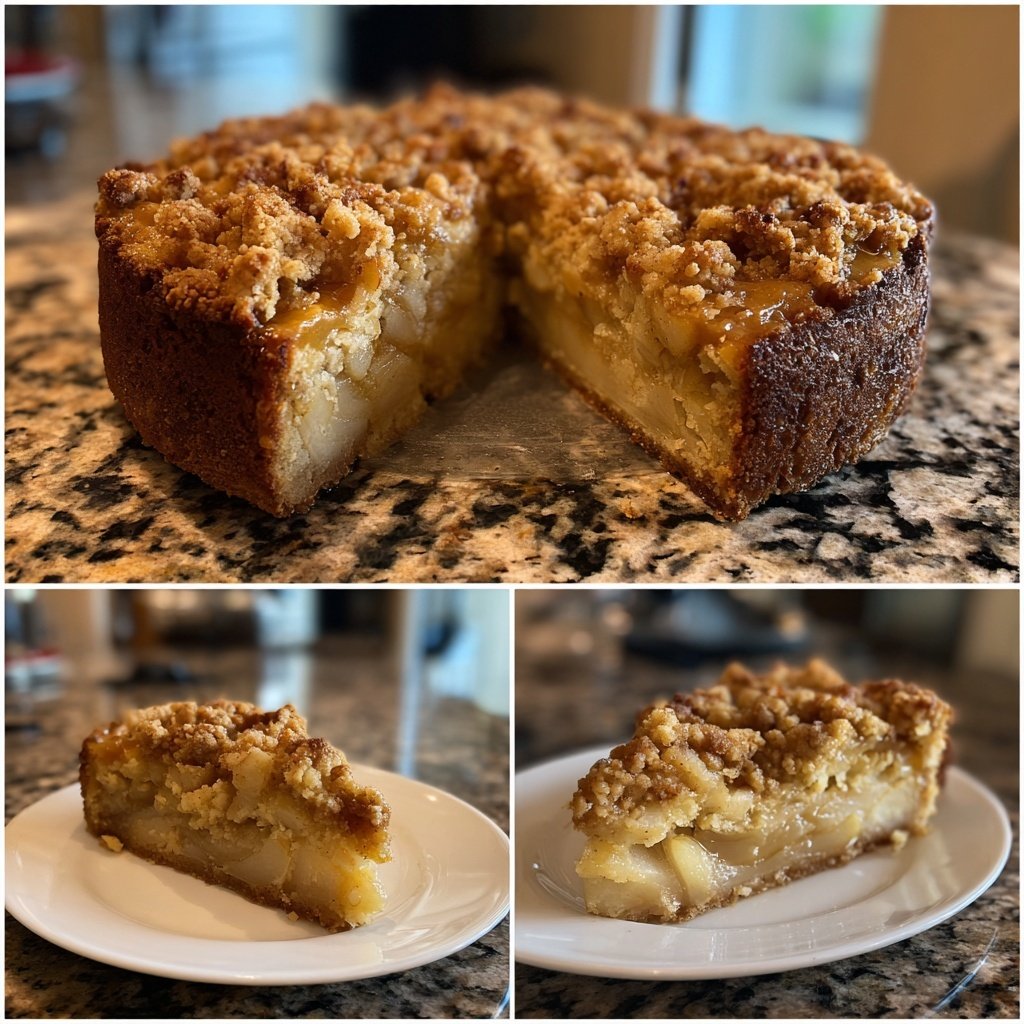 Kuchen mit Birnen und Streuseln